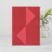 Tomato Red Twin Triangle Card - Anpassbar Save The Date (Stehend Vorderseite)