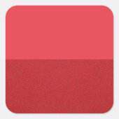 Tomato Red Two-Tone Square Sticker - Anpassbar (Vorderseite)