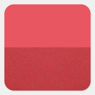 Tomato Red Two-Tone Square Sticker - Anpassbar
