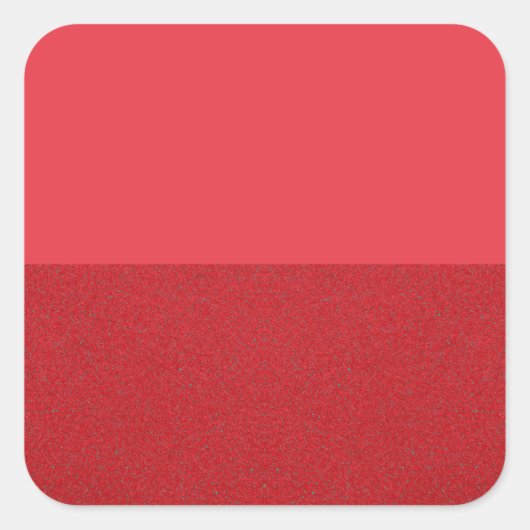 Tomato Red Two-Tone Square Sticker - Anpassbar (Vorderseite)