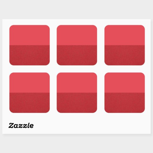 Tomato Red Two-Tone Square Sticker - Anpassbar (Blatt)