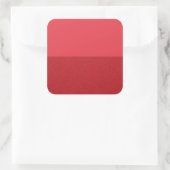 Tomato Red Two-Tone Square Sticker - Anpassbar (Tasche)