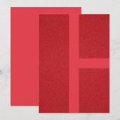 Tomato Red Vertical Grid Card - Anpassbar Save The Date (Vorne/Hinten)