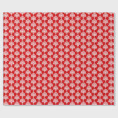 Tomato Red | Weißes Damaskop-Papier Geschenkpapier (Flach)