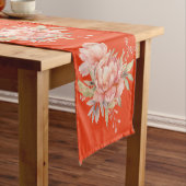 Tomato Red Wildblume Table Runner Kurzer Tischläufer (Beispiel)