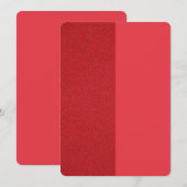 Tomato Red Zwei-Tone Textured Invitation - Custom Einladung (Vorne/Hinten)