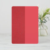 Tomato Red Zwei-Tone Textured Invitation - Custom Einladung (Stehend Vorderseite)