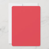 Tomato Red Zwei-Tone Textured Invitation - Custom Einladung (Rückseite)