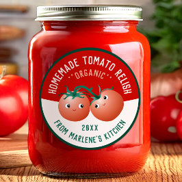 Tomato Relax für Ihre hausgemachte Küche Rezept Runder Aufkleber