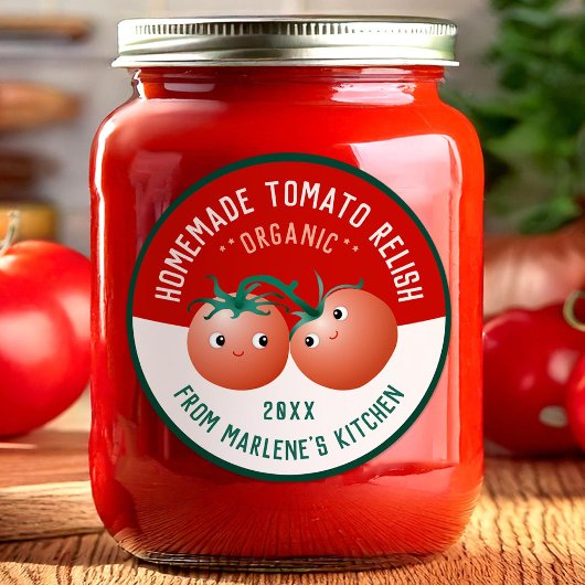 Tomato Relax für Ihre hausgemachte Küche Rezept Runder Aufkleber