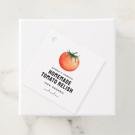 Tomato Relish Etikett mit roter Tomate für eigenes Geschenkanhänger (Beispiel)