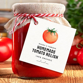 Tomato Relish Etikett mit roter Tomate für eigenes Geschenkanhänger
