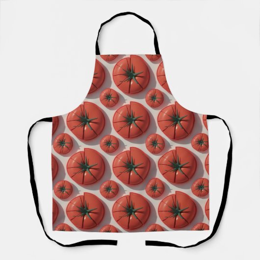Tomato Remix - Retro Funky Tomato Pattern Schürze (Vorderseite)