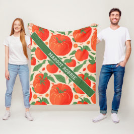 Tomato Retro Personalisiertes Muster Fleecedecke