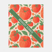 Tomato Retro Personalisiertes Muster Fleecedecke (Vorderseite)
