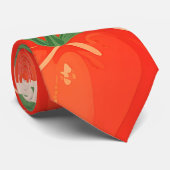Tomato Retro Personalisiertes Muster Krawatte (Gerollt)