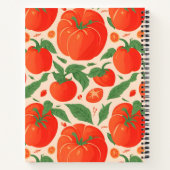 Tomato Retro Personalisiertes Muster Notizblock (Rückseite)