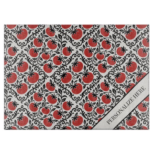 Tomato Rustic Farmhouse French Country  Schneidebrett (Vorderseite)