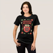 Tomato Saison Funny Tomato Garten Gemüse Tri-Blend Shirt (Vorderseite voll)