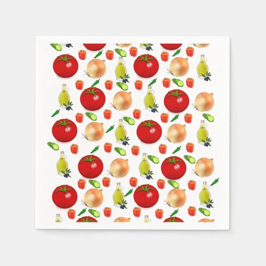 Tomato Salad Paper Napkins Serviette (Vorderseite)