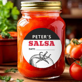 Tomato Salsa Aufkleber mit modernem Design