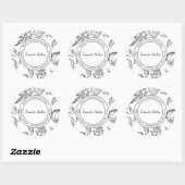 Tomato Salsa Sketch Modernes Label Runder Aufkleber (Blatt)