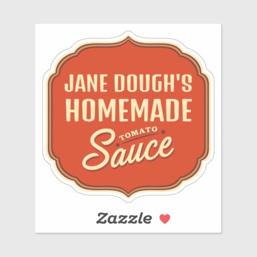 Tomato Sauce Aufkleber (Blatt)