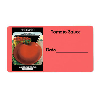 Tomato Sauce Canning/Freezing Labels