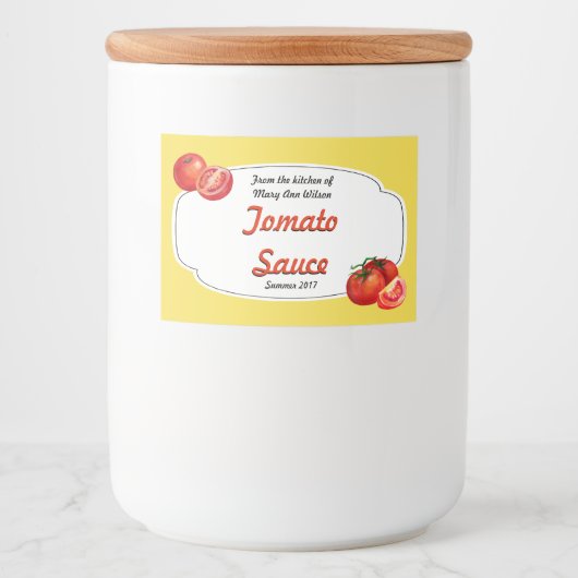 Tomato Sauce Canning Label Lebensmitteletikett (Vorderseite)