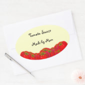 Tomato Sauce Custom Canning Labels Ovaler Aufkleber (Umschlag)