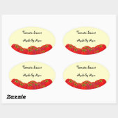 Tomato Sauce Custom Canning Labels Ovaler Aufkleber (Blatt)