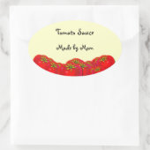 Tomato Sauce Custom Canning Labels Ovaler Aufkleber (Tasche)