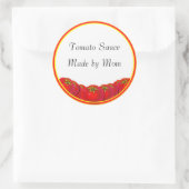 Tomato Sauce Custom Canning Labels Runder Aufkleber (Tasche)