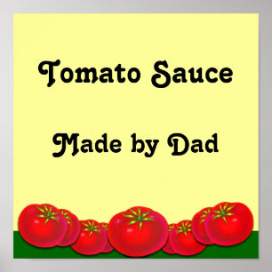 Tomato Sauce Custom Label Art Print Poster