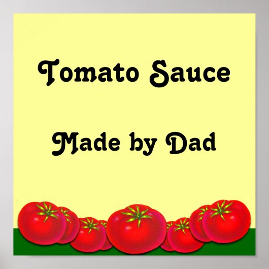 Tomato Sauce Custom Label Art Print Poster (Vorne)
