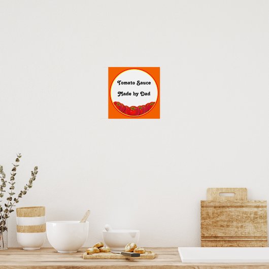 Tomato Sauce Custom Label Art Print Poster (Küche)