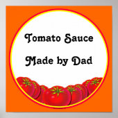 Tomato Sauce Custom Label Art Print Poster (Vorne)