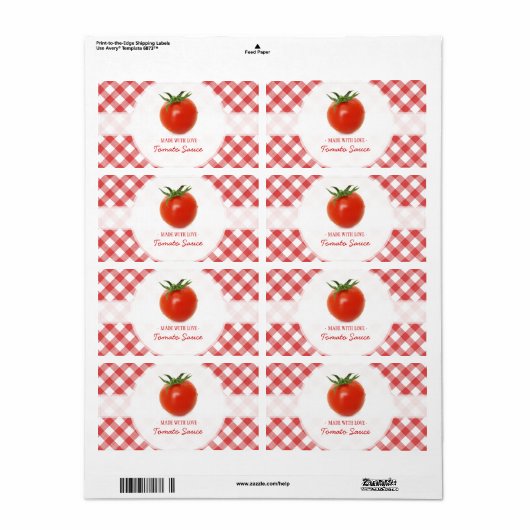 Tomato Sauce-Etiketten (Vorne)