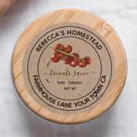 Tomato Sauce Kraft Papier Canning Jar Labels