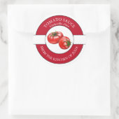 Tomato Sauce Label Runder Aufkleber (Tasche)