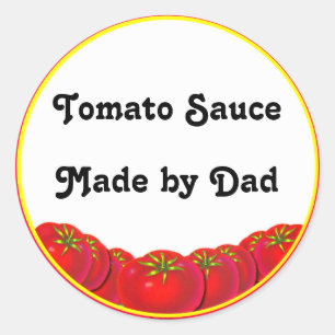 Tomato Sauce personalisierbare benutzerdefinierte Runder Aufkleber