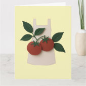 Tomato & Schürze Feinschmecker Grußkarte (Geburtst Karte (Vorderseite)