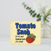 Tomato Snob Custom Recicard Postkarte (Stehend Vorderseite)