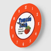 Tomato-Snob-Sprichwort mit Wall-Uhren-Nummer Große Wanduhr (Winkel)