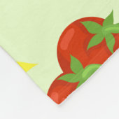 Tomato Tango: Vintager Gemüseaufdruck Fleecedecke (Ecke)