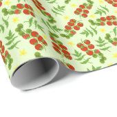 Tomato Tango: Vintager Gemüseaufdruck Geschenkpapier (Rolleneckpunkt)