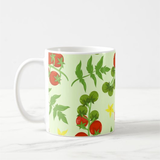 Tomato Tango: Vintager Gemüseaufdruck Kaffeetasse (Links)