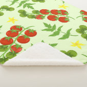 Tomato Tango: Vintager Gemüseaufdruck Sherpadecke (3/4)