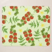 Tomato Tango: Vintager Gemüseaufdruck Sherpadecke (Vorderseite (Horizontal))