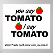 Tomato Tomato Funny Poster (Vorne)